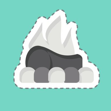 Çıkartma hattı Şenlik Ateşi 'ni kesti. Tarih öncesi sembolle ilgili. dizayn edilebilir