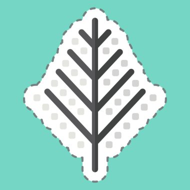 Çıkartma çizgisi Noel Ağacı 'nı kesti. İşletme sembolüyle ilgili. dizayn edilebilir