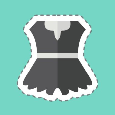 Çıkartma çizgisi kıyafetleri kesti. Tarih öncesi sembolle ilgili. dizayn edilebilir