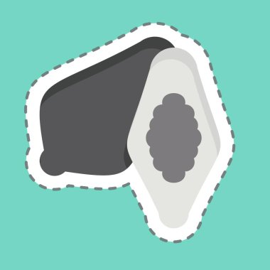 Çıkartma çizgisi kakao kesti. Doğal Organik Kozmetik Sembolü ile ilgili. dizayn edilebilir