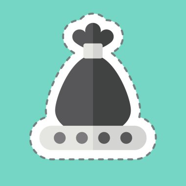 Çıkartma hattı konveyörü kesti. Geri dönüşüm sembolüyle ilgili. dizayn edilebilir