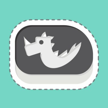 Etiket hattı Fosil 'i kesti. Tarih öncesi sembolle ilgili. dizayn edilebilir