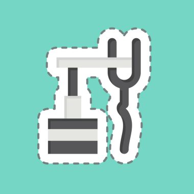 Çıkartma çizgisi Newton Cradle 'ı kesti. Tarih öncesi sembolle ilgili. dizayn edilebilir