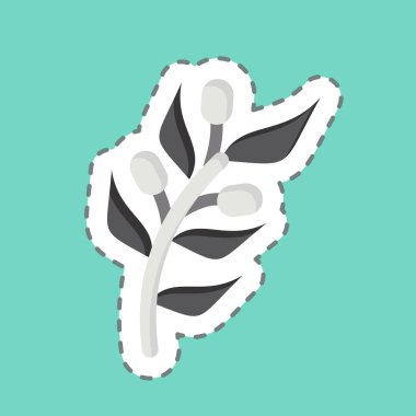 Etiket çizgisi Olive 'i kesti. Doğal Organik Kozmetik Sembolü ile ilgili. dizayn edilebilir