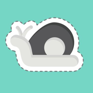 Çıkartma çizgisi Salyangoz 'u kesti. Doğal Organik Kozmetik Sembolü ile ilgili. dizayn edilebilir