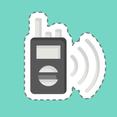 Çıkartma hattı telsizi kesti. Polis sembolüyle ilgili. dizayn edilebilir