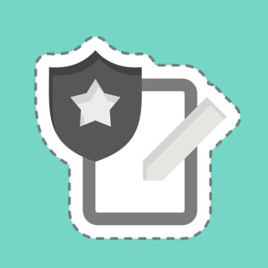 Çıkartma hattı Warrant 'ı kesti. Polis sembolüyle ilgili. dizayn edilebilir