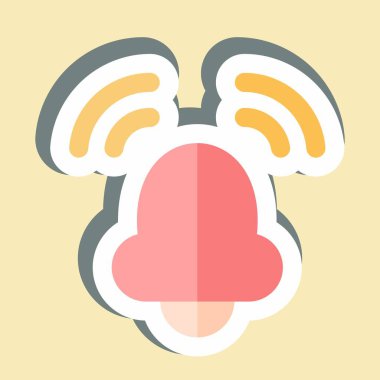 Çıkartma aboneliği. Medya sembolüyle ilgili. dizayn edilebilir