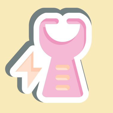 Şok tabancası. Polis sembolüyle ilgili. dizayn edilebilir