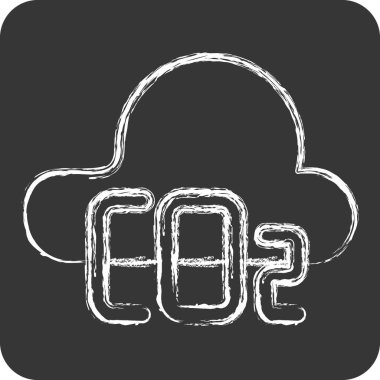 Simge Hava Kirliliği. Geri dönüşüm sembolüyle ilgili. Tebeşir stili. dizayn edilebilir