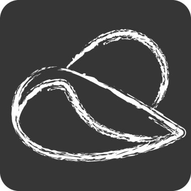 Simge bademi. Doğal Organik Kozmetik Sembolü ile ilgili. Tebeşir stili. dizayn edilebilir