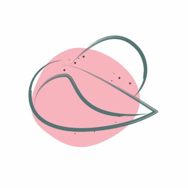 Simge bademi. Doğal Organik Kozmetik Sembolü ile ilgili. Renkli Leke Biçimi. dizayn edilebilir