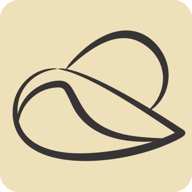 Simge bademi. Doğal Organik Kozmetik Sembolü ile ilgili. El çizimi tarzı. dizayn edilebilir