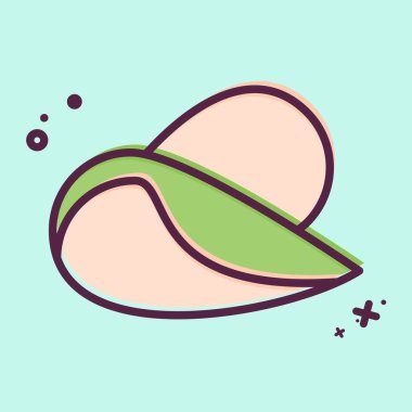 Simge bademi. Doğal Organik Kozmetik Sembolü ile ilgili. MBE tarzı. dizayn edilebilir