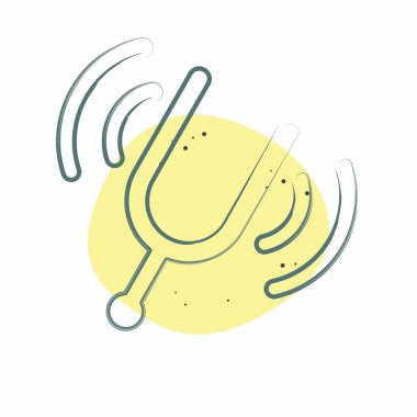 Simge Ses Defteri. Enstrümanlar sembolüyle ilgili. Renkli Leke Biçimi. dizayn edilebilir