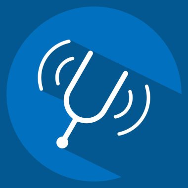 Simge Ses Defteri. Enstrümanlar sembolüyle ilgili. Uzun gölge tarzı. dizayn edilebilir