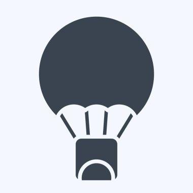 İkon Hava Balonu. Macera sembolüyle ilgili. Kabartma tarzı. dizayn edilebilir