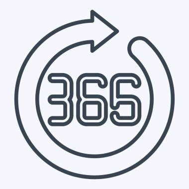 Simge 365 gün. Yeni yıl sembolüyle ilgili. Sıra tarzı. dizayn edilebilir