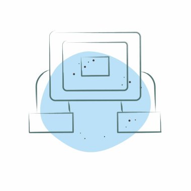 Icon Ai Mağazası. Metaverse sembolüyle ilgili. Renkli Leke Biçimi. dizayn edilebilir