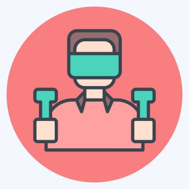 Simge 3 boyutlu oyun. Metaverse sembolüyle ilgili. renk arkadaşı stili. dizayn edilebilir