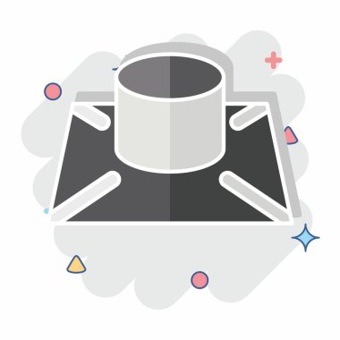 Simge 3D Model. Yazdırma sembolüyle ilgili. Çizgi roman. dizayn edilebilir