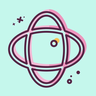 Simge 360 derece. Yazdırma sembolüyle ilgili. MBE tarzı. dizayn edilebilir