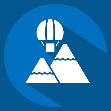 Simge Macerası. Macera sembolüyle ilgili. Uzun gölge tarzı. dizayn edilebilir