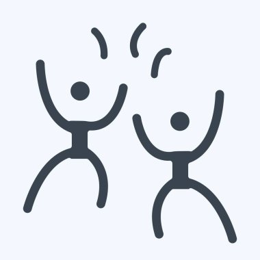 Kutlama ikonu. Yeni yıl sembolüyle ilgili. Kabartma tarzı. dizayn edilebilir