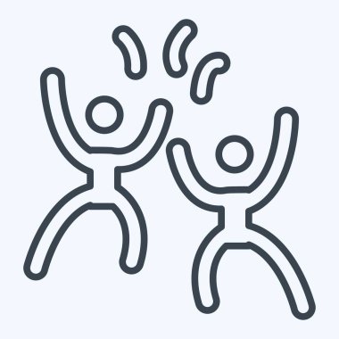 Kutlama ikonu. Yeni yıl sembolüyle ilgili. Sıra tarzı. dizayn edilebilir