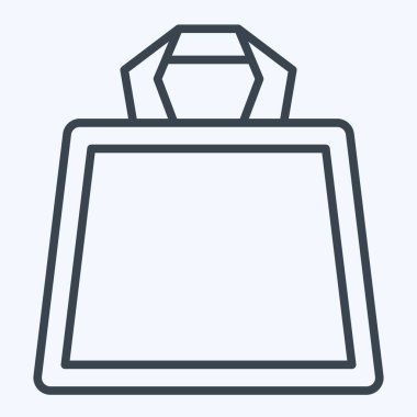 Simge Torbası. Plastik Ürün sembolüyle ilgili. Sıra tarzı. dizayn edilebilir