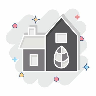 Simge Biyolojisi İnşaat. Sera sembolüyle ilgili. Çizgi roman. dizayn edilebilir