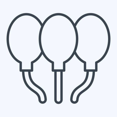 İkon Balonlar. Yeni yıl sembolüyle ilgili. Sıra tarzı. dizayn edilebilir