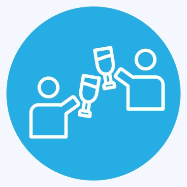 İkon Tezahüratı Yeni yıl sembolüyle ilgili. Mavi gözlü. dizayn edilebilir