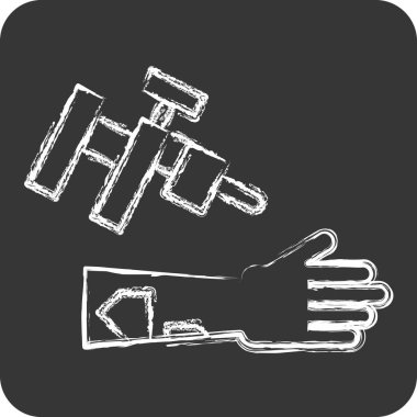 Simge Kol Tatto. Dövme sembolüyle ilgili. Tebeşir stili. dizayn edilebilir