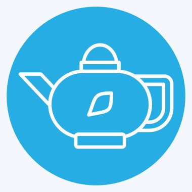 İkon Asya Çayı. Meşrubat sembolüyle ilgili. Mavi gözlü. dizayn edilebilir