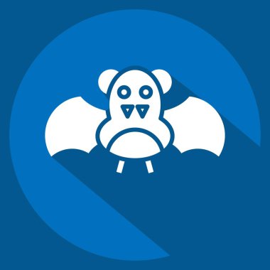 Simge Yarasa. Cadılar Bayramı sembolüyle ilgili. Uzun gölge tarzı. dizayn edilebilir