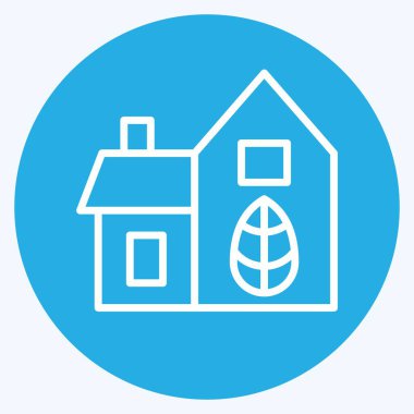 Simge Biyolojisi İnşaat. Sera sembolüyle ilgili. Mavi gözlü. dizayn edilebilir