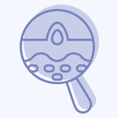 Simge Kontrolü. Dermatoloji sembolüyle ilgili. İki ton stili. dizayn edilebilir