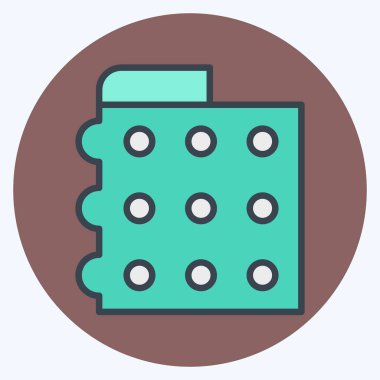 Simge Kabarcığı Paketi. Plastik Ürün sembolüyle ilgili. renk arkadaşı stili. dizayn edilebilir