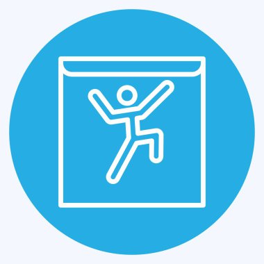 Simge Avatar. Metaverse sembolüyle ilgili. Mavi gözlü. dizayn edilebilir