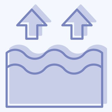 Simge Yaşlanma Karşıtı. Dermatoloji sembolüyle ilgili. İki ton stili. dizayn edilebilir