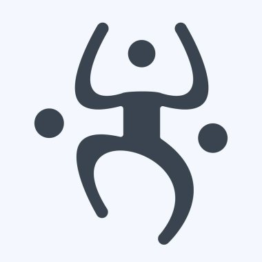 Simge Tırmanışı. Macera sembolüyle ilgili. Kabartma tarzı. dizayn edilebilir