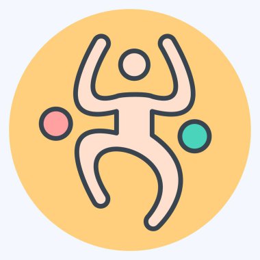 Simge Tırmanışı. Macera sembolüyle ilgili. renk arkadaşı stili. dizayn edilebilir