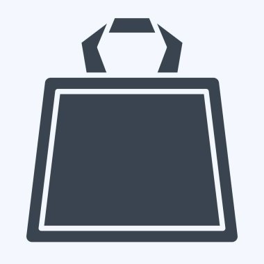 Simge Torbası. Plastik Ürün sembolüyle ilgili. Kabartma tarzı. dizayn edilebilir