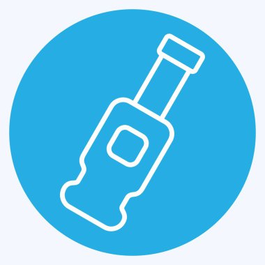 Icon Birası. BBQ sembolüyle ilgili. Mavi gözlü. dizayn edilebilir