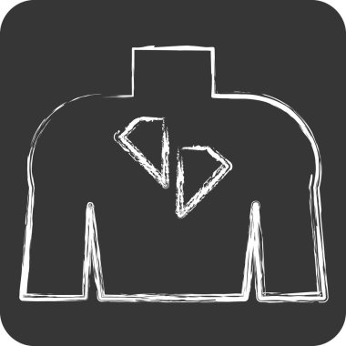 Simge Sırtı Tatto. Dövme sembolüyle ilgili. Tebeşir stili. dizayn edilebilir