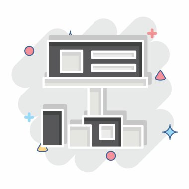 Simge Billboard 'u. Şehir merkezinin sembolüyle ilgili. Çizgi roman. dizayn edilebilir