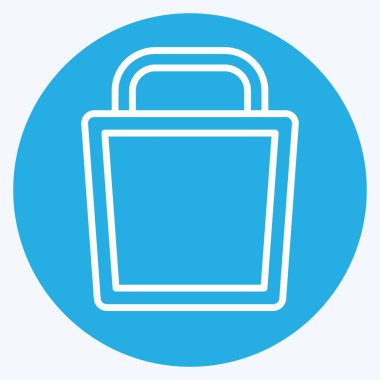 Simge Kovası. Plastik Ürün sembolüyle ilgili. Mavi gözlü. dizayn edilebilir