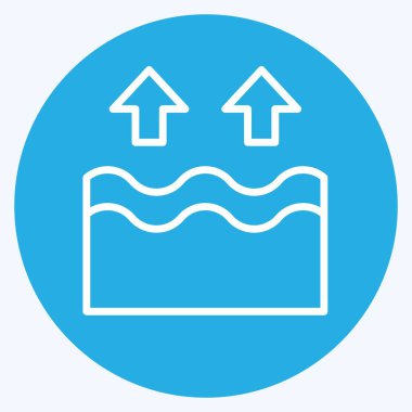 Simge Yaşlanma Karşıtı. Dermatoloji sembolüyle ilgili. Mavi gözlü. dizayn edilebilir