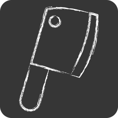 Simge Helikopteri. BBQ sembolüyle ilgili. Tebeşir stili. dizayn edilebilir